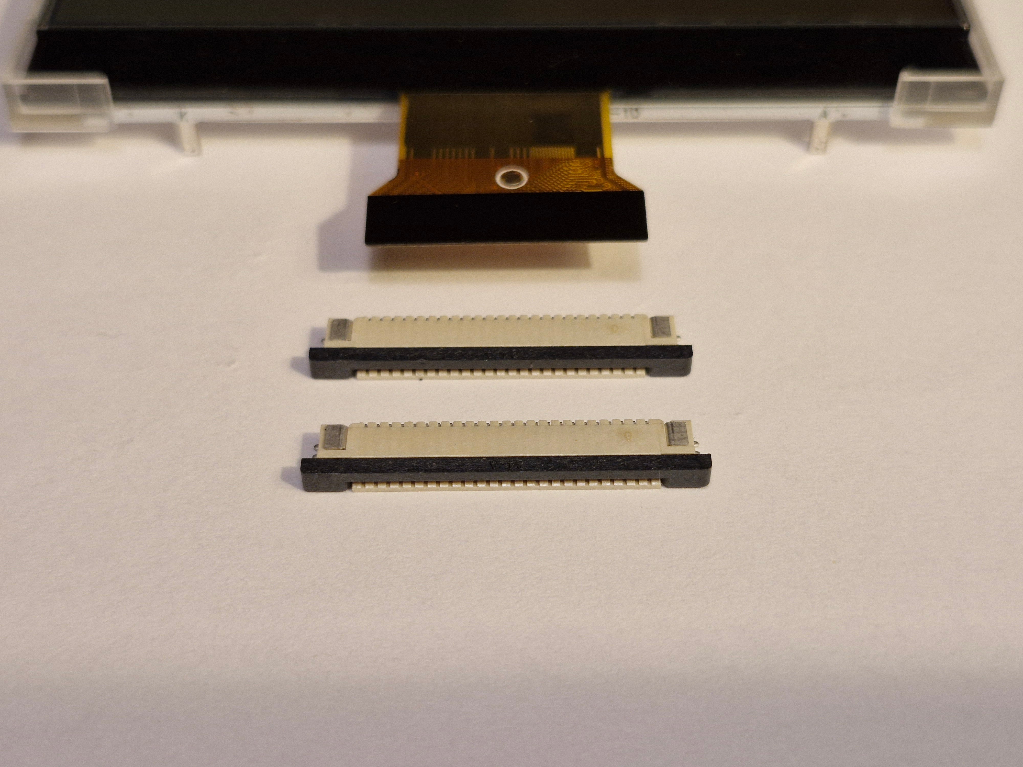 Display with solderable connector 320 330X 420 430X 440 450X etc.